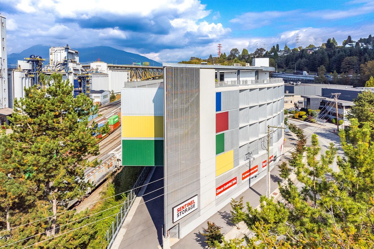 Drone View of Storage Location - Sentinel Storage - Burnaby